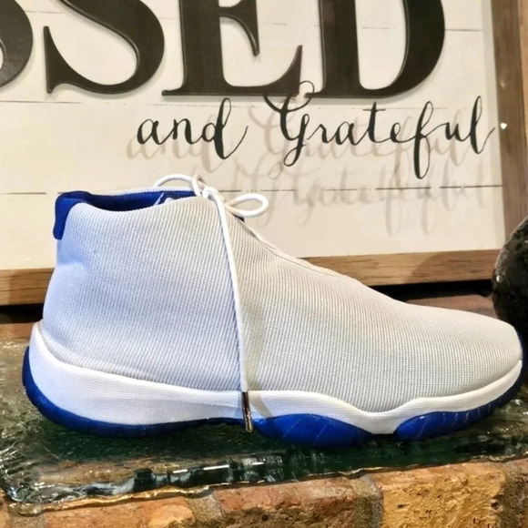 Nike Jordan Future White Sport Blue Mns 7.5 Wmns 9 - Picture 3 of 11